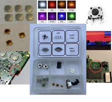 GBA SP L/R Trigger, USB-C Mod, D-Pad button, Fuse F1/2, LED Mod Repair/Mod Parts