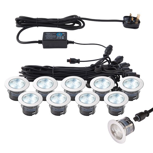 Saxby Ikon Pro CCT White/Blue Outdoor Garden LED Decking Plinth Lights IP67 - Picture 10 of 13