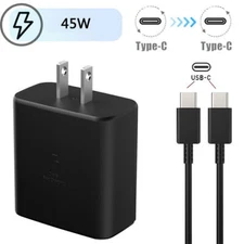 45W USB Type C Fast Charging Charger 6FT Cable For Samsung S24 S23 S22 Ultra