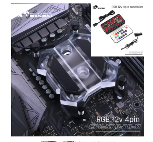 LED Controlled Bykski Amd Cpu Water Cooling Block For Ryzen 3/5/7/9 AM3/AM4