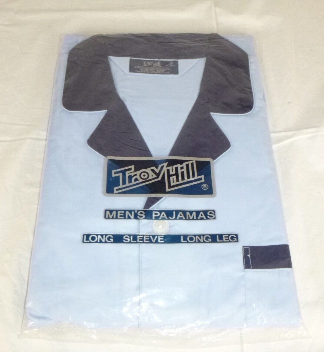 NOS Vtg 60s Troy Hill (Kmart) Mens Pajamas Long Sleev… Gem