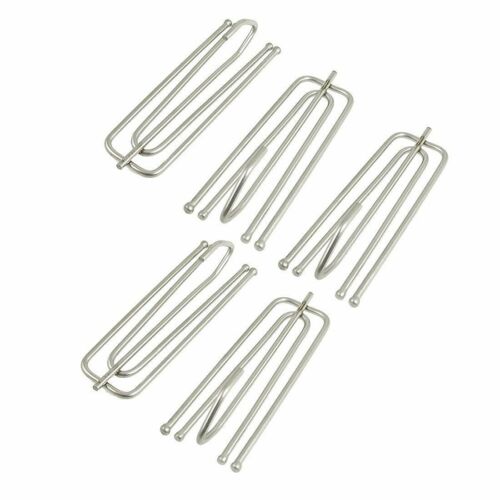 Metal Curtain Pinch Pleat Hooks Deep Prong Hook Hanging Curtain Clips Tape Pins - Picture 2 of 11