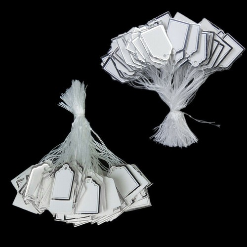 500 piezas etiquetas de precio de venta de garaje talla en blanco-mercancía cuerda colgante cuerda - Imagen 7 de 13