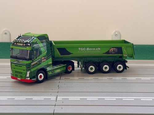 WSI truck models, Volvo FH4 Glob. XL 4X2-Half Pipe Tipper Trailer 3 Axle, ADDOR - Picture 2 of 18