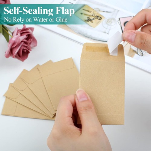 180Pcs Small Seed Saving Envelopes Bulk 2.35 x 3.5 Empty Paper Packets for Coins - Picture 4 of 8
