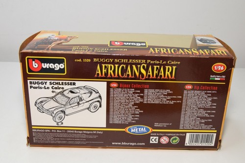 B63 1:26 BBURAGO BURAGO 1520 BUGGY RENAULT SCHLESSER AFRICAN SAFARI RALLY MIB - Picture 14 of 16