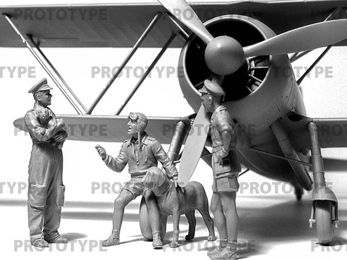 ICM 32110 Plastic model kit 1:32 Italian Pilots in Tropical Uniform (1939-1943) - Picture 3 of 20