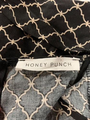 Honey Punch Vintage Black & White Halter Top Romper Made in USA Size S - Picture 5 of 6