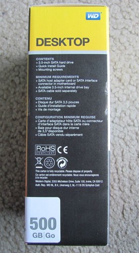 WD Mainstream 500 GB Internal Drive 7200 RPM SATA 6Gb/s WDBH2D5000ENC-NRSN - Afbeelding 4 van 6