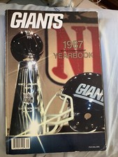 1987 Giants Yearbook 3 Autographs of Kenny Hill, Carl Banks and Beasley Reece