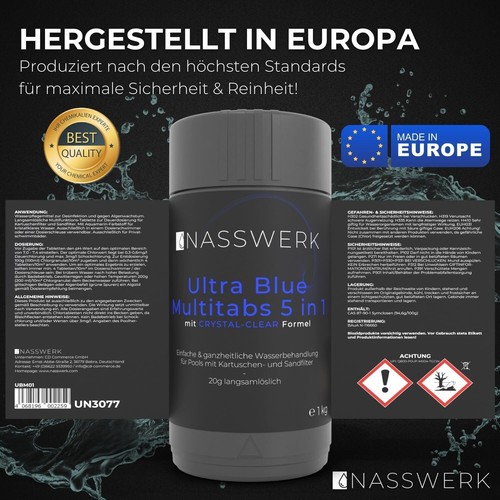NASSWERK 5in1 Chlortabletten 20g – Pool & Whirlpool Pflege | 1–10kg Multitabs - Bild 5 von 8