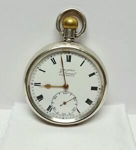 H SAMUEL MANCHESTER SILVER POCKET WATCH 