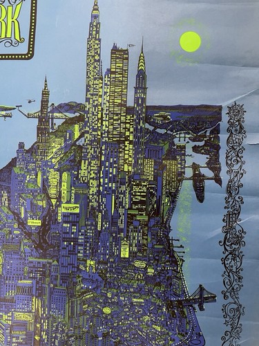 Póster vintage de gráficos de tendencia Jim Michaelson de Nueva York impresión original 1970 - Imagen 11 de 11