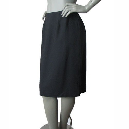 NUEVO SIN ETIQUETAS Anne Klein II, Talla 10, Falda de Lana Forrada Negra Hasta la Rodilla con Patada-Pliegue - Imagen 6 de 9