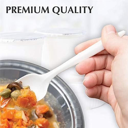 Plastic White Forks and Spoons Disposable Individually Wrapped - Medium Weigh... - Bild 3 von 7