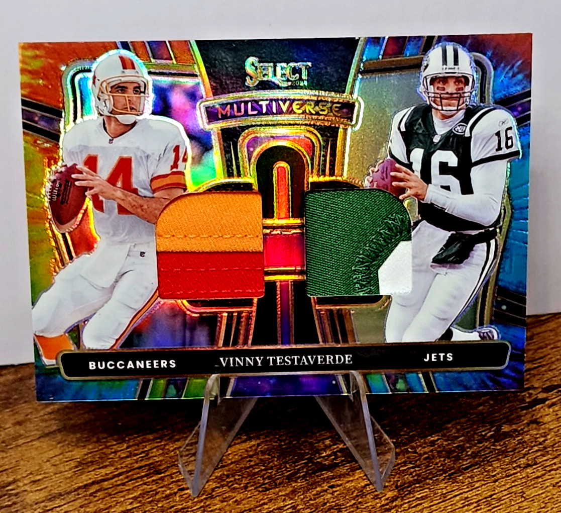 2024 Panini Select - Multiverse Vinny Testaverde #MP-VTE Tie-Dye Prizm /25