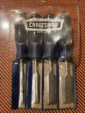 (A) VINTAGE CRAFTSMAN 9 36807 WOOD CHISEL SET 1/4” 1/2” 3/4” 1” VGC USA