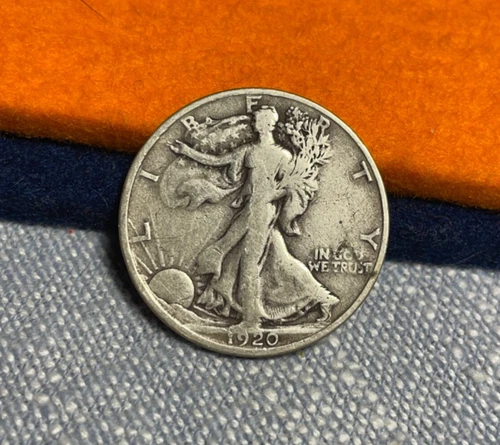 (#100505)  Walking Liberty Half Dollar: 1920 S.  Fine+   better date!