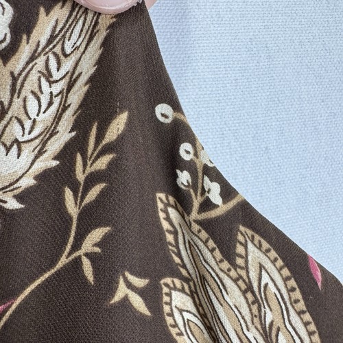 Vtg 90s Charter Club Top Womens 10P Brown Floral Silk Cottagecore Phoebe Friends - Picture 15 of 15
