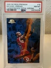 1995 SKYBOX PREMIUM #15 MICHAEL JORDAN ERROR CARD WRONG CAREER BLOCK PSA 8 HOF