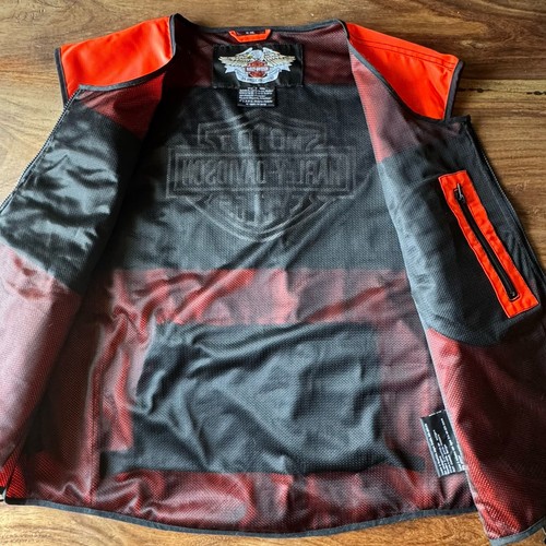 Harley Davidson Weste Gr. 3XL Warnschutz Orange Reflektierend Sicherheit XXXL - Bild 5 von 8