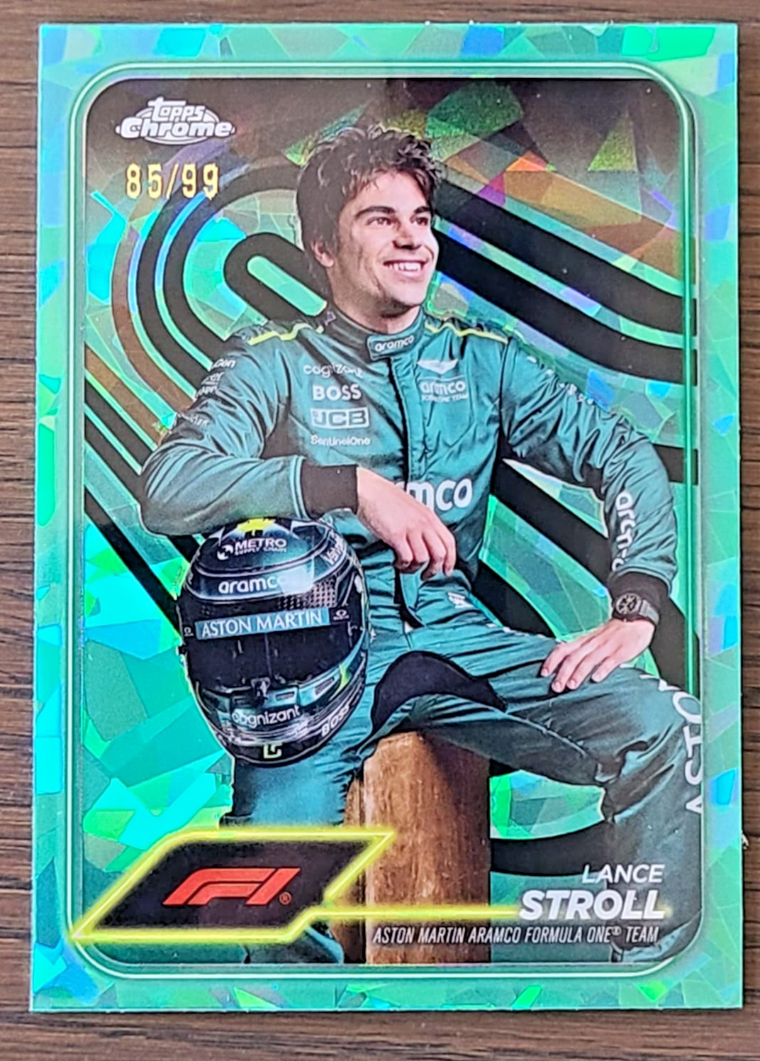 2024 Topps Chrome Sapphire Formula 1 F1 Lance Stroll Portrait Aqua 85/99 #12