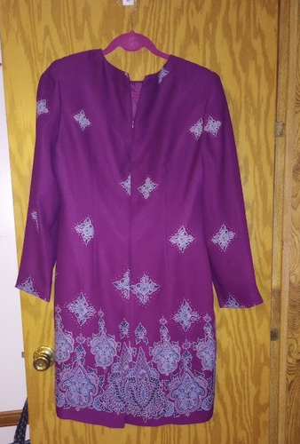 womens maggie & me dress size 10 wine colored - Picture 2 of 2