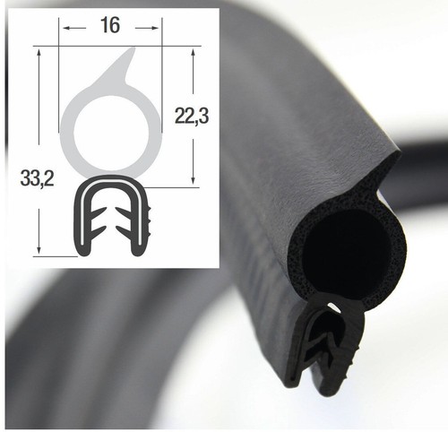 Kantenschutz Dichtungsprofil Dichtprofil Gummi EPDM Fahne Oben seitlich DQ - Bild 94 von 107