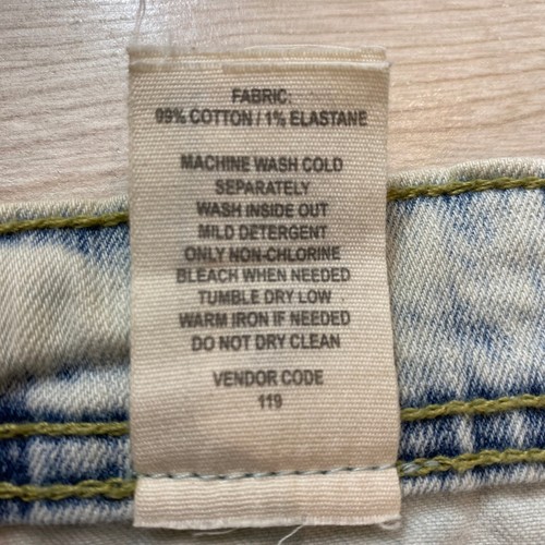 Pantalones de mezclilla para hombre desgastados lavado ácido azul talla 36x30 AKADEMIKS Jeanius Level Products - Imagen 9 de 12