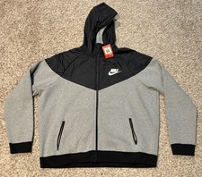 NWT Nike Tech Fleece Windrunner Men's Size XXL Hoodie Jacket Gray/Black MINT