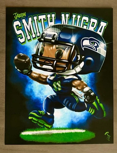 Jaxson Smith-Njigba Seattle Seahawks NFL Football funko Style print