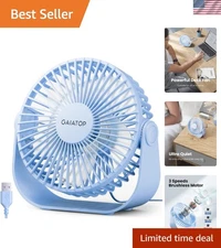 Lightweight USB Mini Fan - 3-Speed Cooling with Super Quiet Operation for Travel
