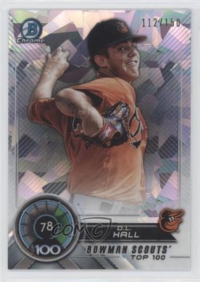 2018 Bowman Scouts' Top 100 Atomic Refractor 112/150 DL Hall #BTP-78 04on