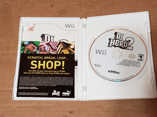 DJ Hero 2 Nintendo Wii 2010 Video Game Complete CIB Clean Disc - Picture 3 of 4