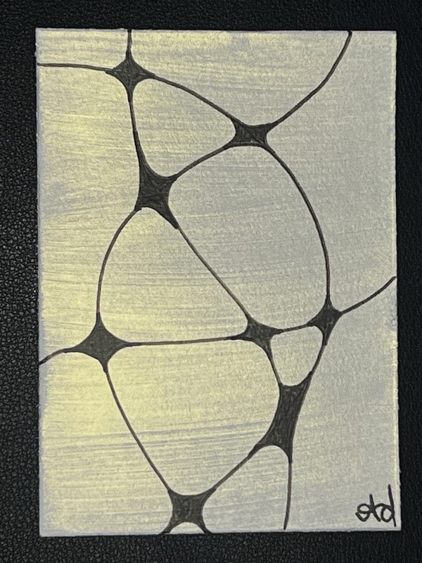 ACEO Art Card Original Acrylic Abstract 2.5in x 3.5in foreverlovedlex Neuro 14