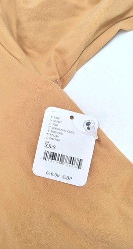 Free People Top Clean Lines Long Sleeve Gold Top Size Small RRP £40 - Picture 7 of 10
