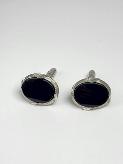 Silber Mit Onyx Stein manschettenknöpfe Elegant