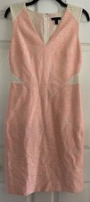 J. Crew Coral Tweed Eyelet Accent Sheath Dress Size 6