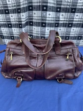 Francisco Biasia Brown Leather Satchel Shoulder Bag