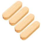 4pcs Wood Pot Handle Protectors: Cooking Pan Sided Handle Grips Heat Resistant
