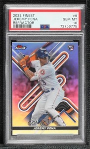 2022 Topps Finest Refractor Jeremy Pena #9 PSA 10 GEM MT Rookie RC