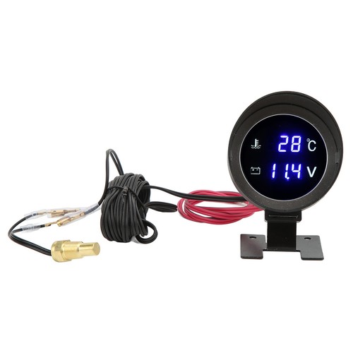 _Round Digital Water Temperature Gauge LED Voltmeter DC 9V‑36V With Blue Light - Bild 12 von 22