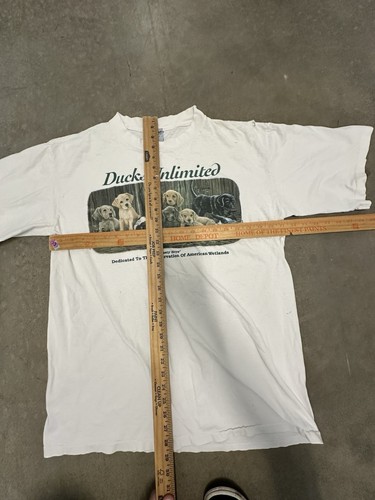 Vintage Ducks Unlimited Dog Art Tee Size XL white Dogs “nasty Boys” Distressed - Picture 5 of 7