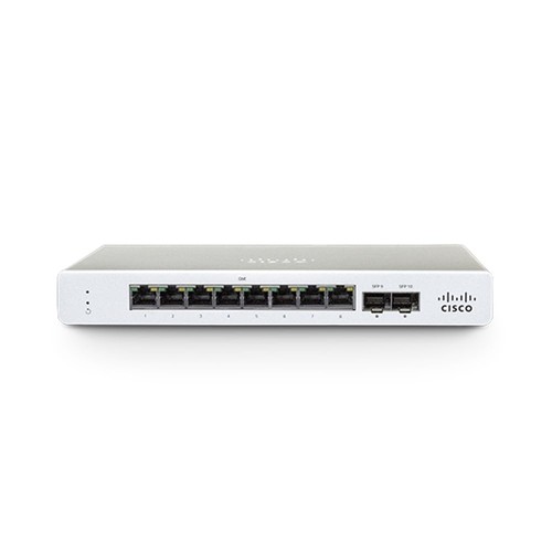 Meraki Cisco MS130-8P Cloud Managed Switch - 8X 1GbE + 2 SFP, PoE + (120 W), Com - 第 1/1 張圖片