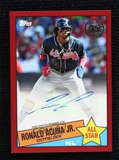2020 Topps 1985 Baseball All-Stars Red /25 Ronald Acuna Jr #85ASA-RAJ Auto