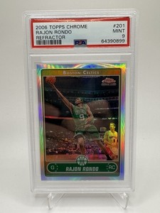 2006-07 Topps Chrome - Rajon Rondo #201 Refractor (RC) PSA 9 71/199 Rookie Card