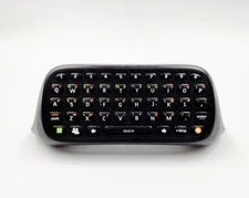 Genuine Official OEM Microsoft  XBOX 360 Chatpad Keyboard Black w/ Black Buttons