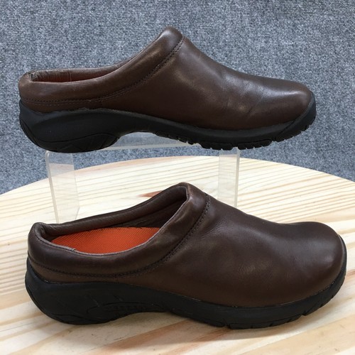 Merrell Schuhe Damen 8,5 Encore Nova Bracken glatte Pantoletten braun Leder J598432