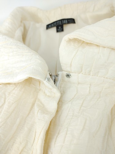 Lafayette 148 New York Women’s Linen/ Silk Textured Full Zip Jacket Beige Sz 10 - Picture 5 of 9