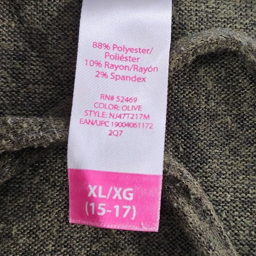 No Boundaries Elephant Green Hooded Lightweight Sweatshirt Juniors XL (15-17) - Picture 5 of 8